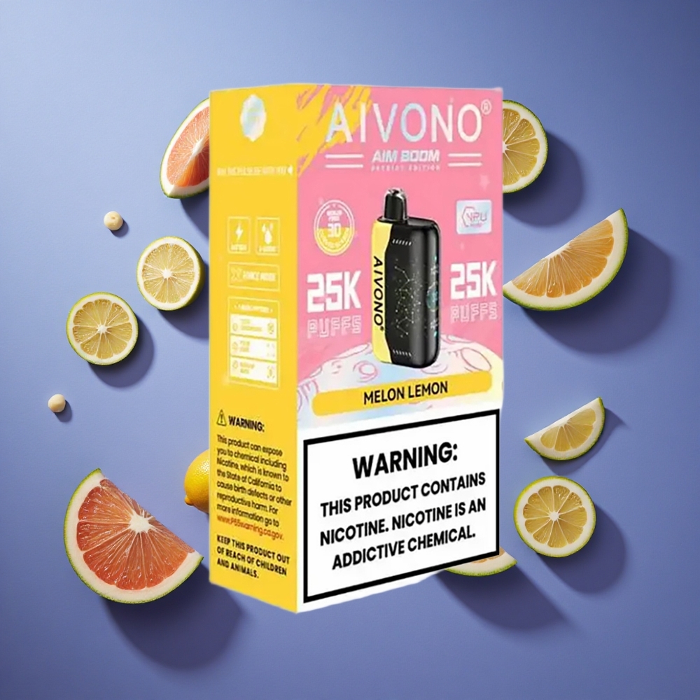 Melone Limone Aivono Aim Boom 25000 Puffs 28ml Capacità Italia vape
