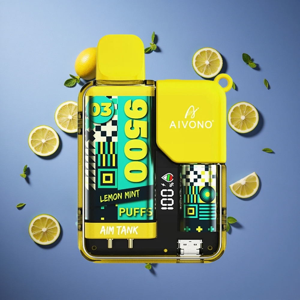 Menta Limone Aivono AIM-TANK 9500 Puffs Capacità 18ml Italia vape