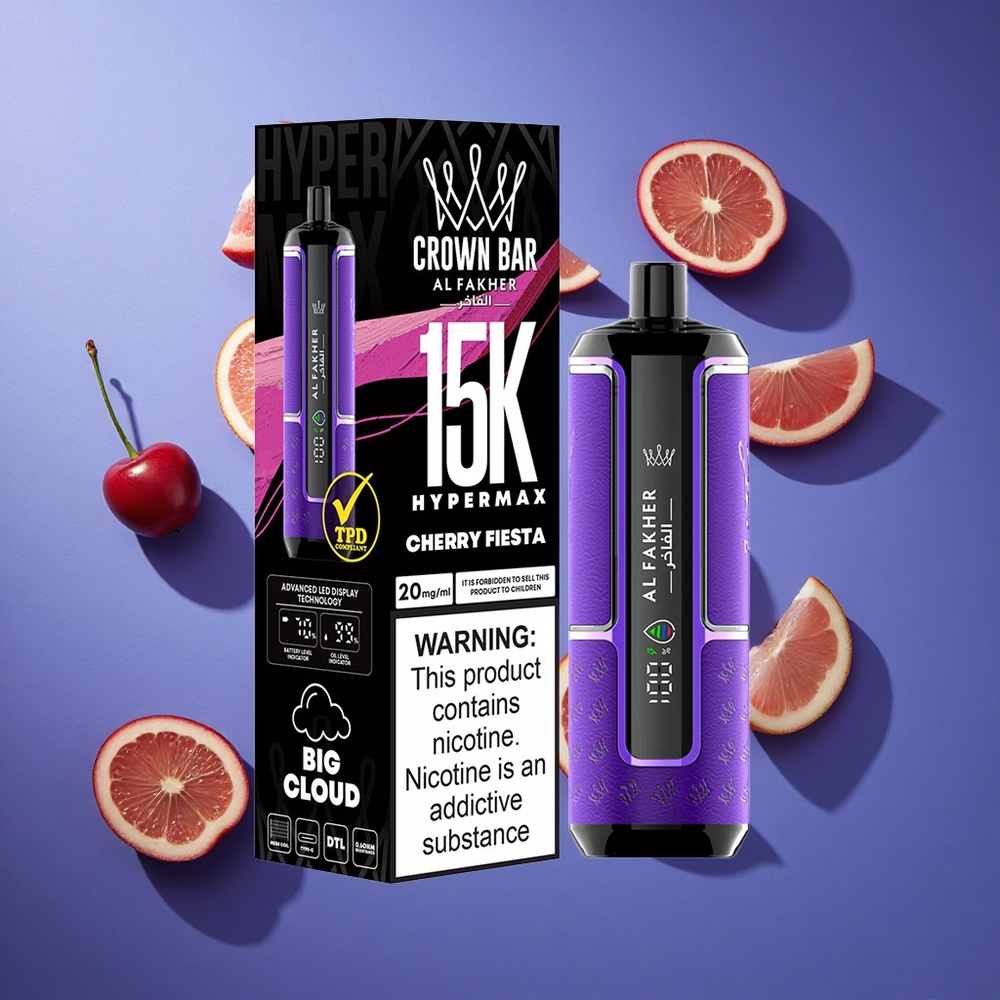 Festa di Ciliegie Al Fakher Crown Bar 15K Hypermax Italia vape