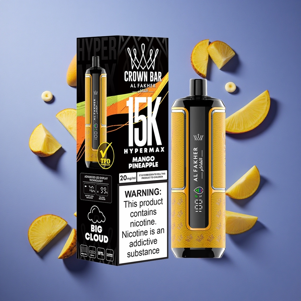 Mango Ananas Al Fakher Crown Bar 15K 15.000 boccate Hypermax Italia vape