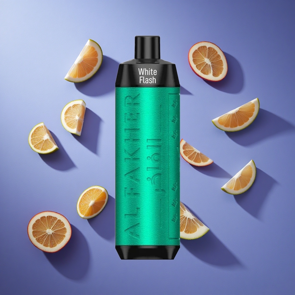 Bianco Flash Al Fakher Crown Bar 8000 Ricarica USB Type-C Italia vape