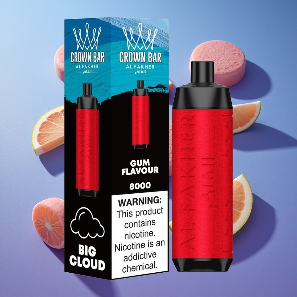 Gomma Al Fakher Crown Bar 8000 Crystal Disposable Vape 18ml Capacità Italia vape