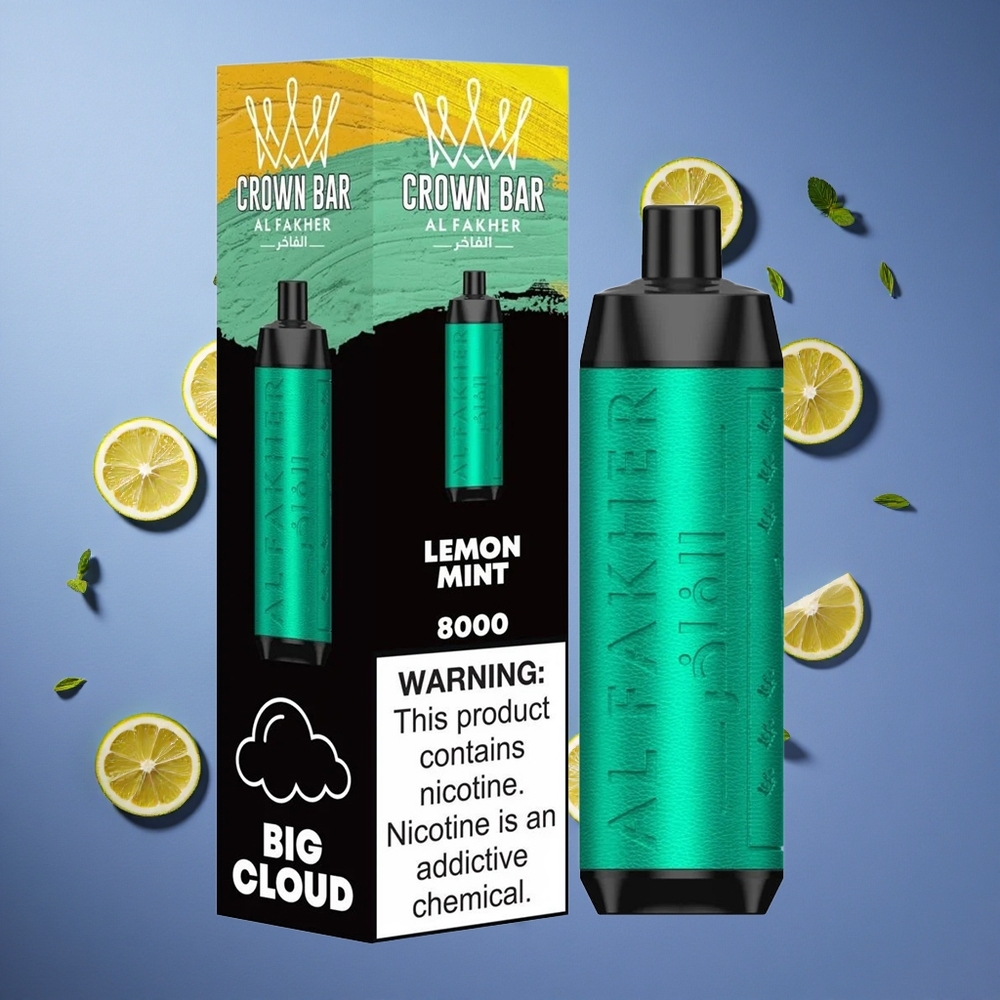 Menta Limone Al Fakher Crown Bar 8000 Puffs 18ml Capienza Italia vape