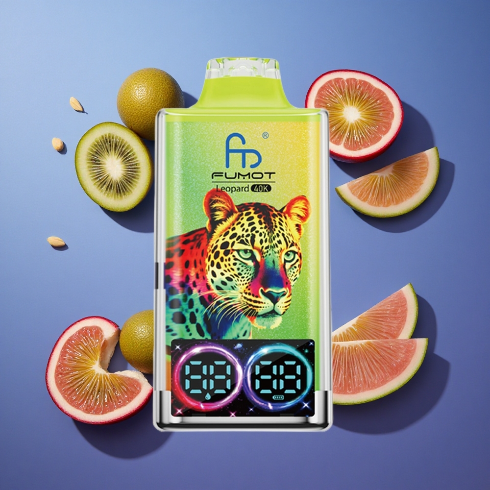 Kiwi Frutto della Passione Guava Fumot Leopard 40000 Puffs Doppia Maglia Italia vape