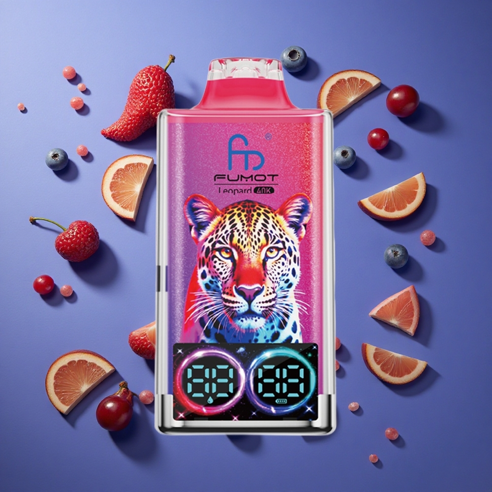 Mirtillo Ciliegia Fumot Leopard 40000 Puffs Ricarica Tipo-C Italia vape