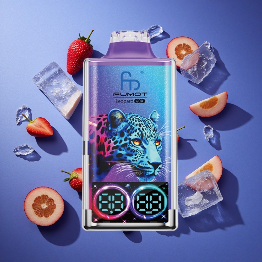 Mirtillo Ghiacciato Fumot Leopard 40K Puffs Display Digitale Italia vape