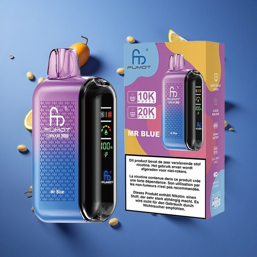 Blu Mr Fumot Tornado 20000 Puffs Capacità 20ml Italia vape