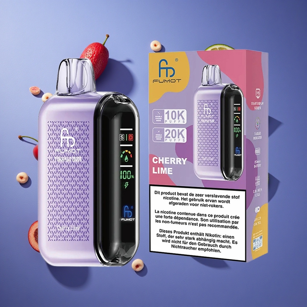 Ciliegia Lime Fumot Tornado 20000 Puffs Dual Mesh Italia vape