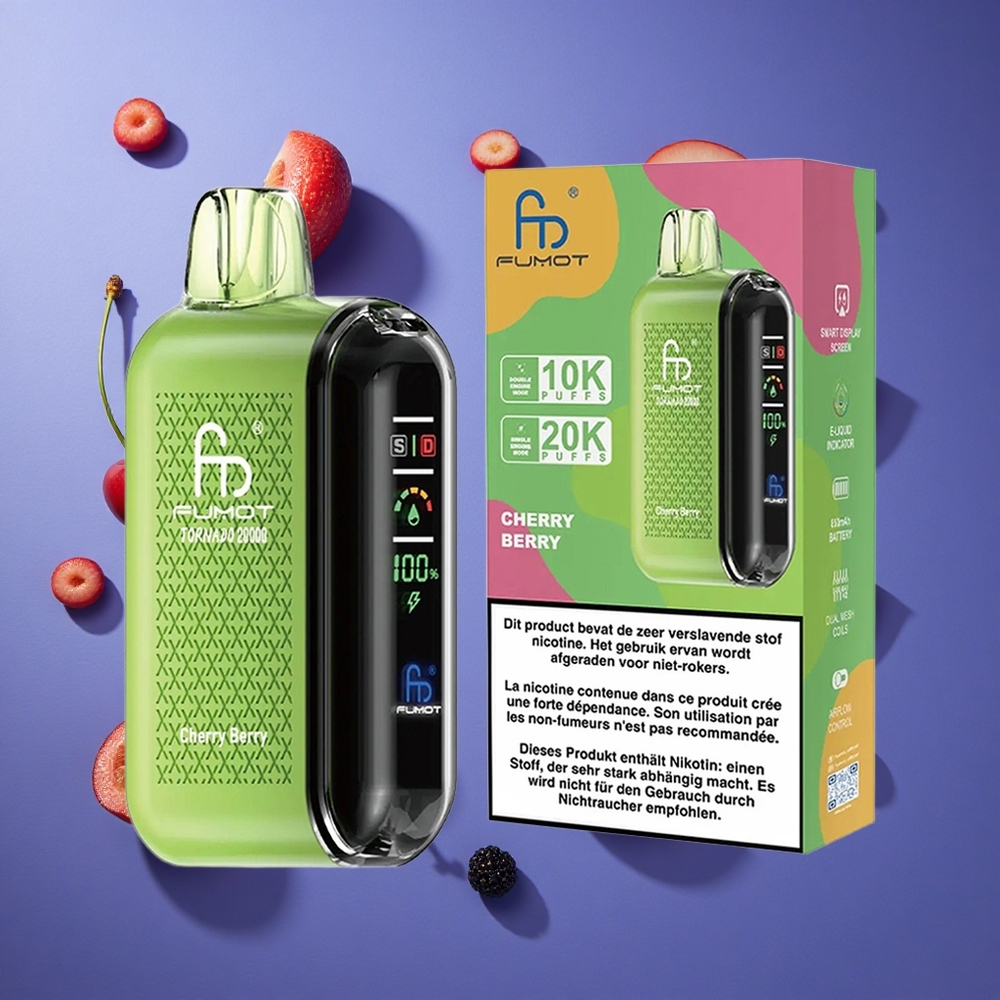 Ciliegia Mirtillo Fumot Tornado 20000 Puffs Dual Mesh Italia vape