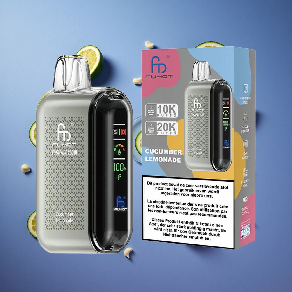 Cocomero Limonata Fumot Tornado 20000 Puffs Capacità 20ml Italia vape