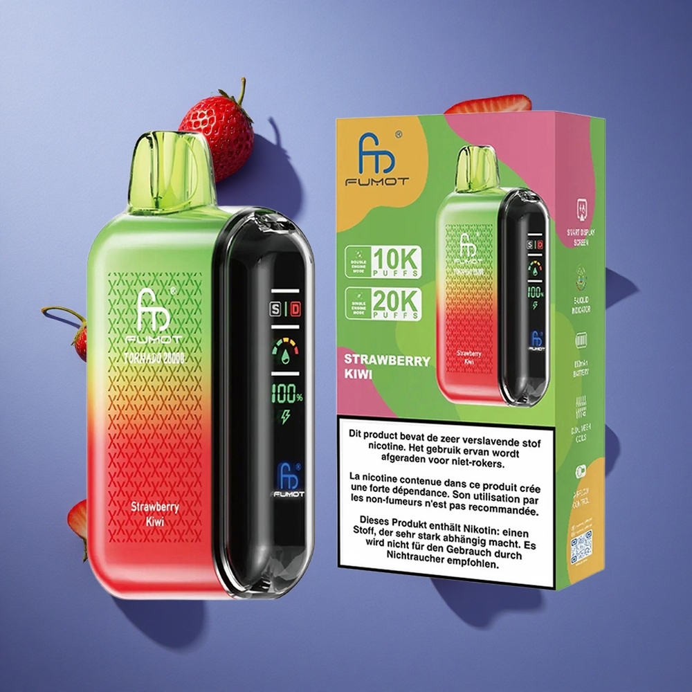 Fragola Kiwi Fumot Tornado 20000 Puffs Dual Mesh Italia vape