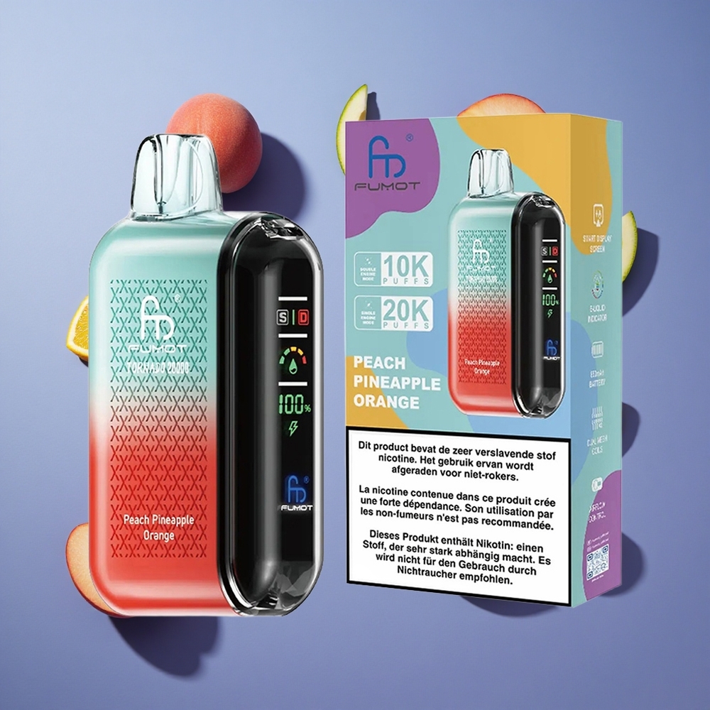 Pesca Ananas Arancia Fumot Tornado 20000 Puffs Dual Mesh Italia vape