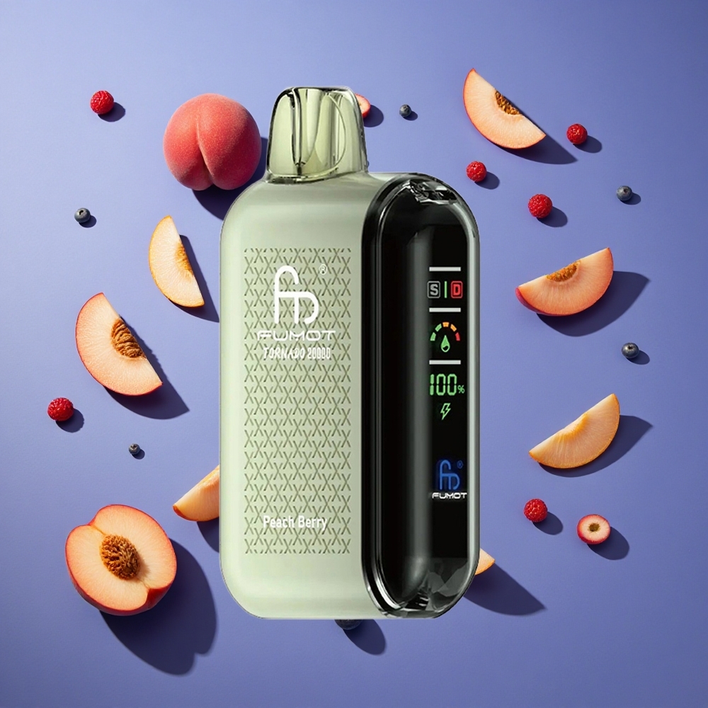 Pesca Frutti di Bosco Fumot Tornado 20000 Puffs Dual Mesh Coil Italia vape