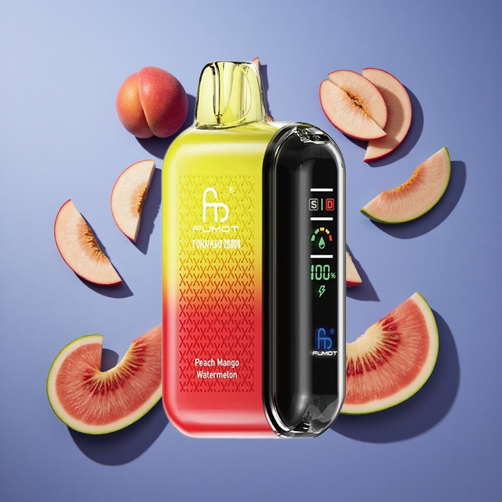 Pesca Mango Anguria Fumot Tornado 20000 Puffs Dual Mesh Coil Italia vape