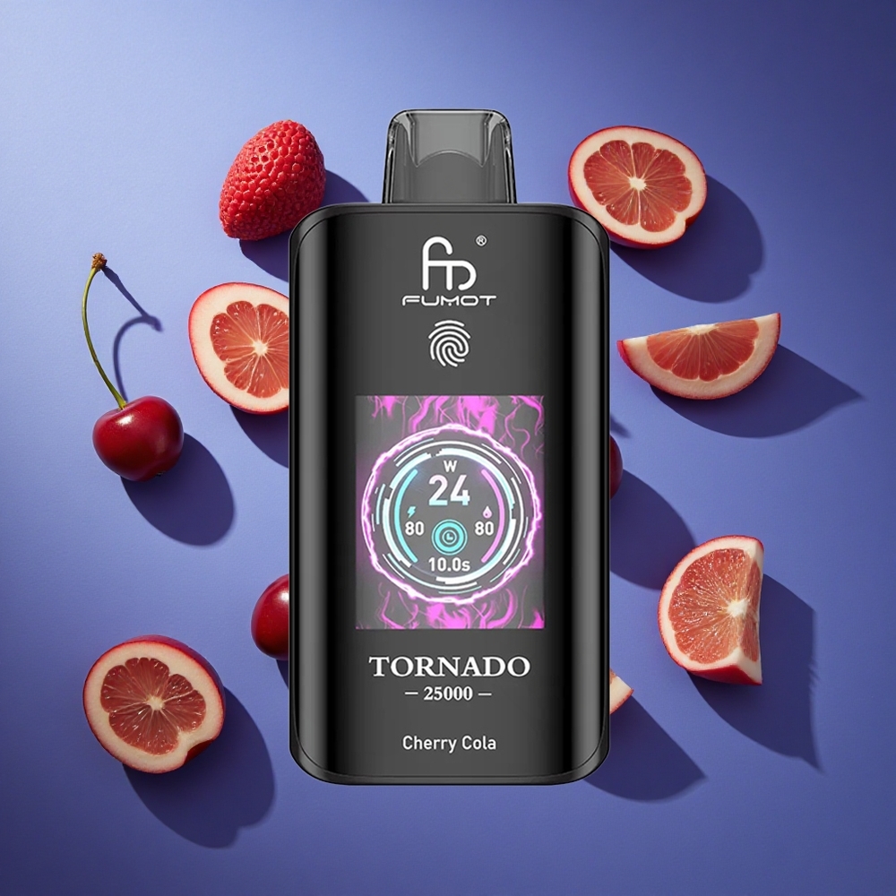 Ciliegia Cola Fumot Tornado 25000 boccate HD Screen Italia vape