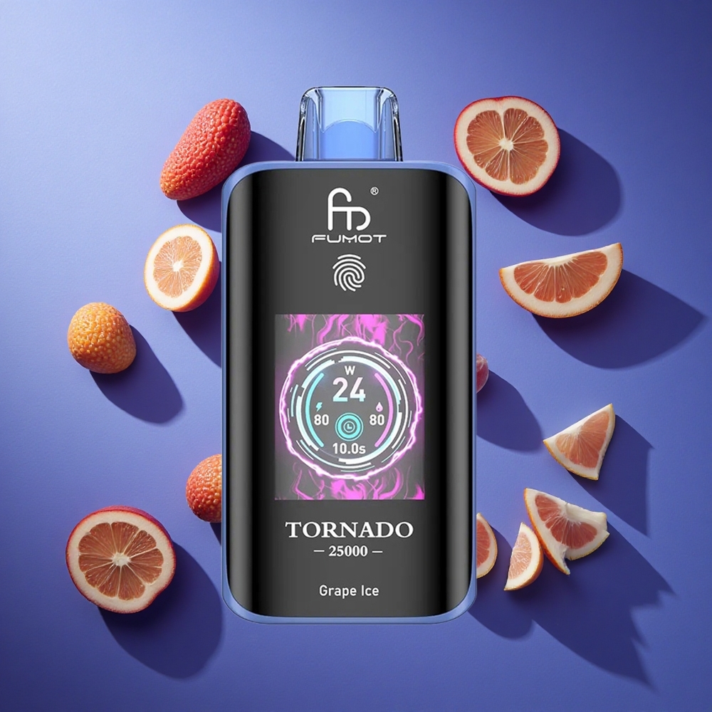 Ghiaccio Uva Fumot Tornado 25000 Puffs HD Screen Italia vape