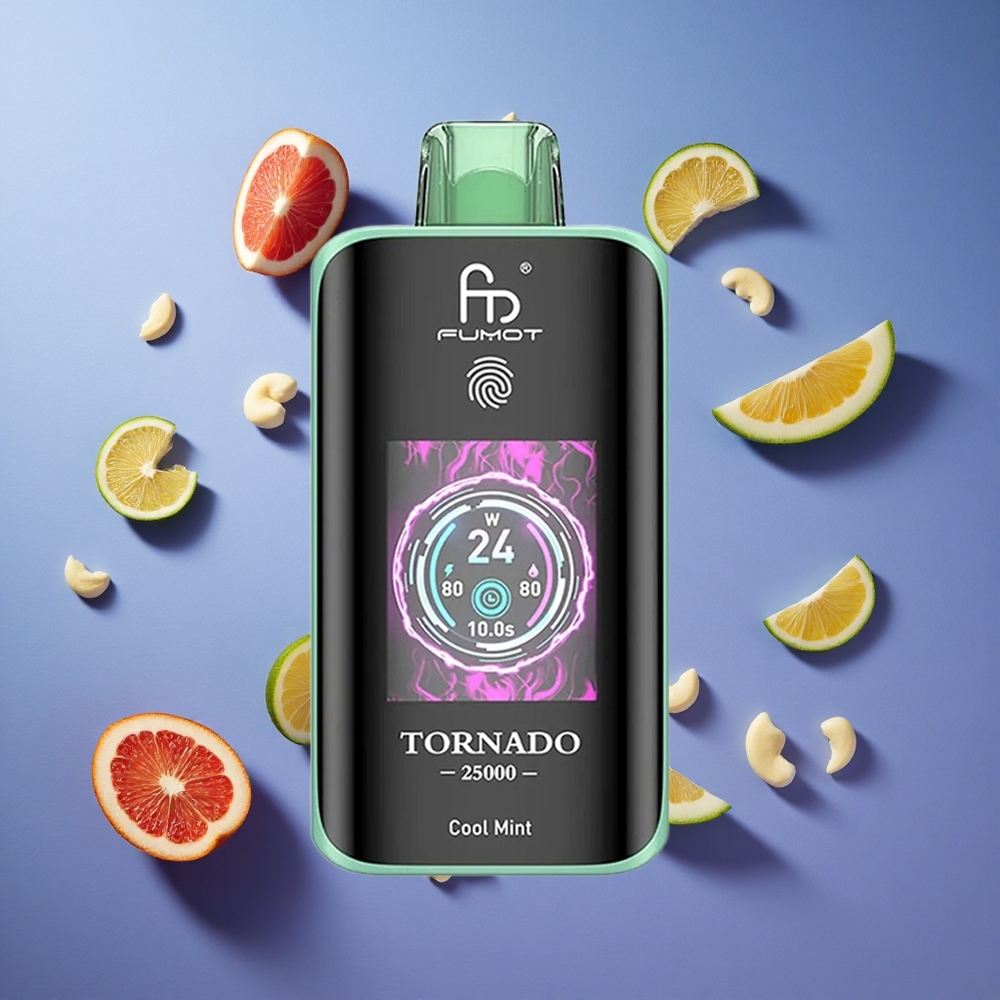 Menta Fresca Fumot Tornado 25000 Puffs Schermo HD Italia vape