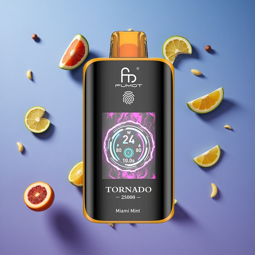 Menta Miami Fumot Tornado 25000 Puffs Schermo HD Italia vape