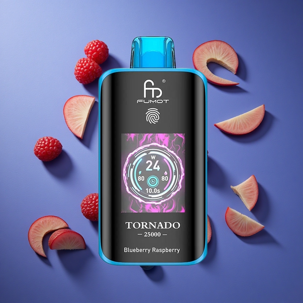 Mirtillo Lampone Fumot Tornado 25000 Puffs HD Screen Italia vape