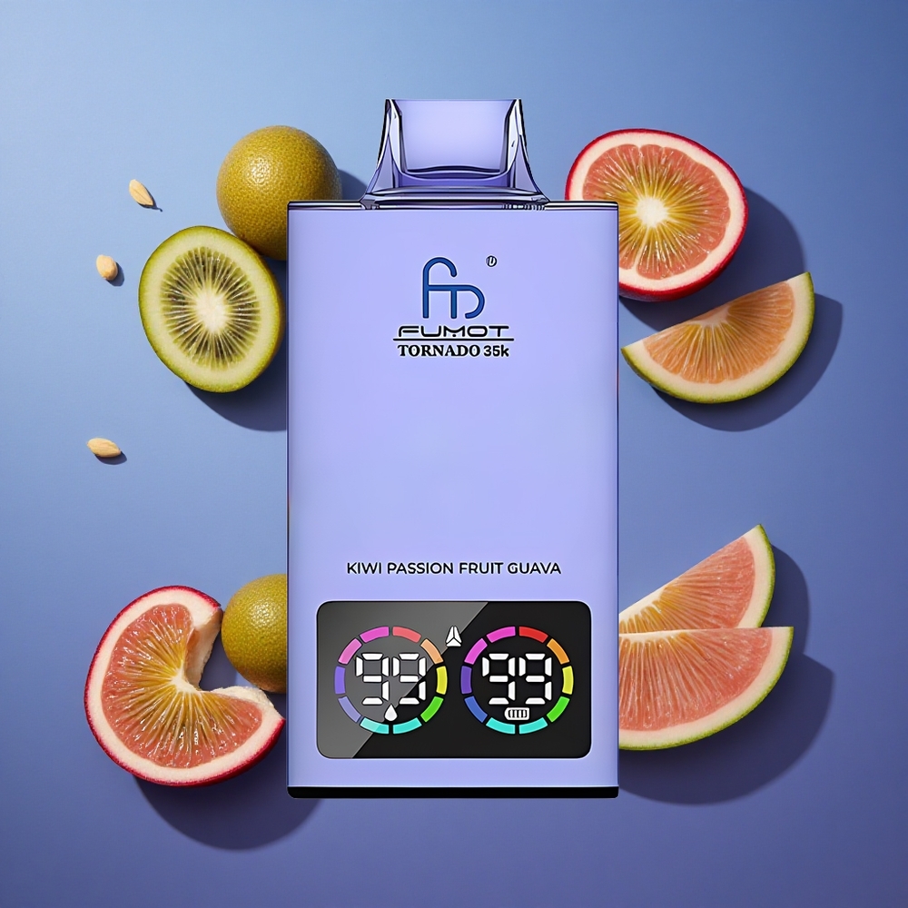 Kiwi Frutto della Passione Guava Fumot Tornado 35000 Doppia Bobina Mesh Italia vape