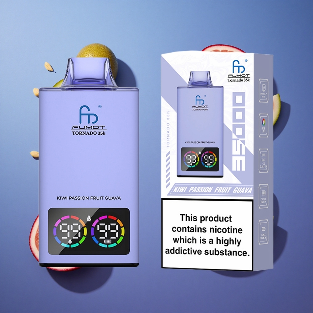 Kiwi Frutto della Passione Guava Fumot Tornado 35000 Doppia Bobina Mesh Italia vape