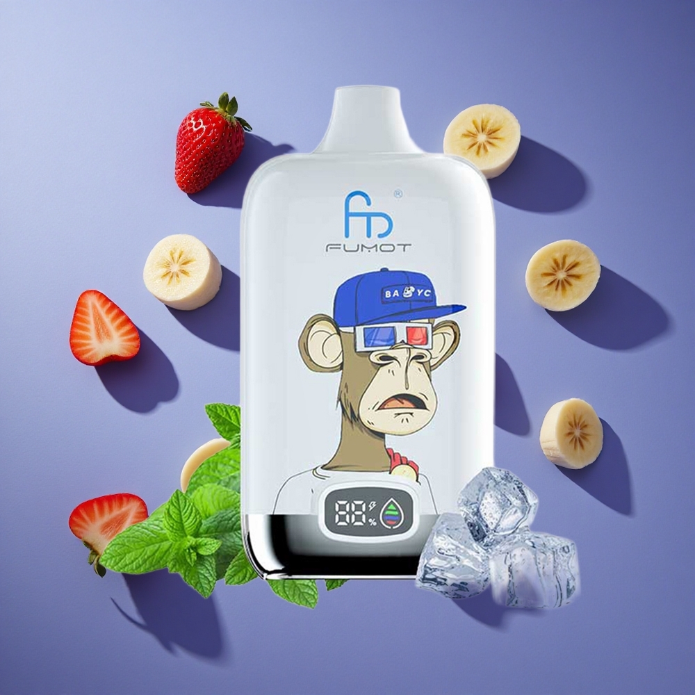 Fragola Banana Fumot Tornado Scatola Digitale 12000 Puffs Mesh Coil Italia vape