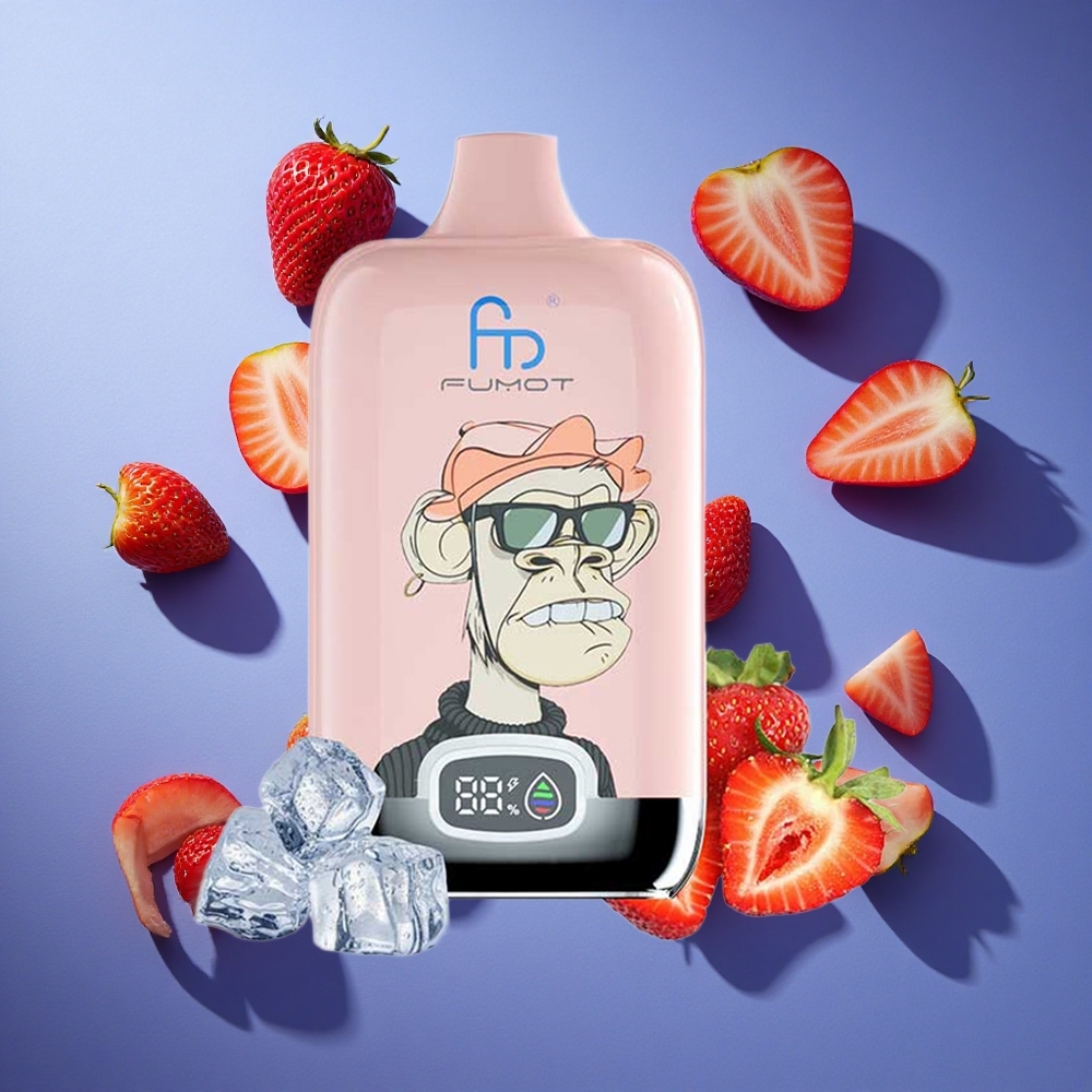 Fragola Ghiaccio Fumot Tornado Digital Box 12000 Puffs Ricaricabile Italia vape