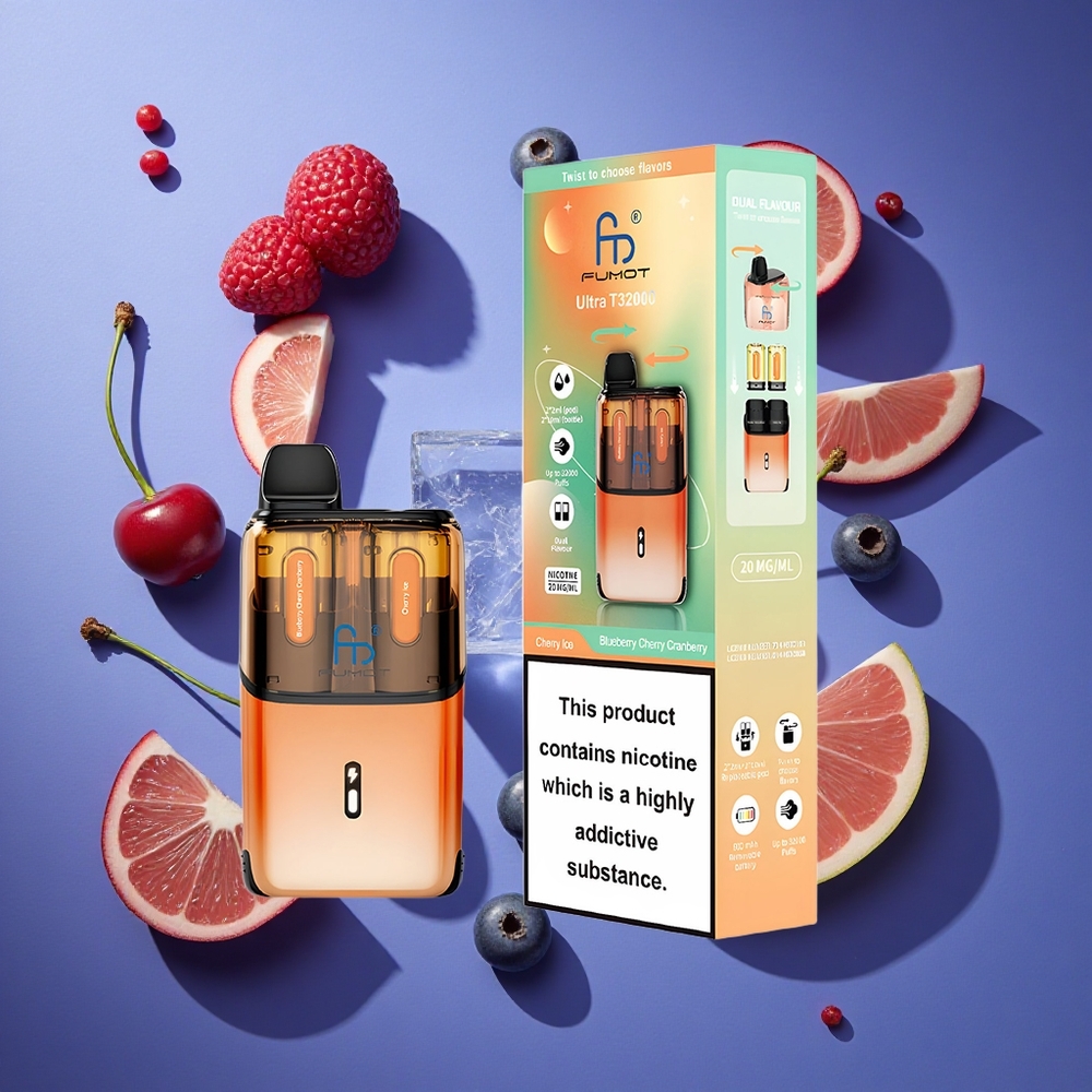 Mirtillo Ciliegia Cranberry Fumot Ultra T32000 32000 Puffs Ricarica Rapida Type-C Italia vape