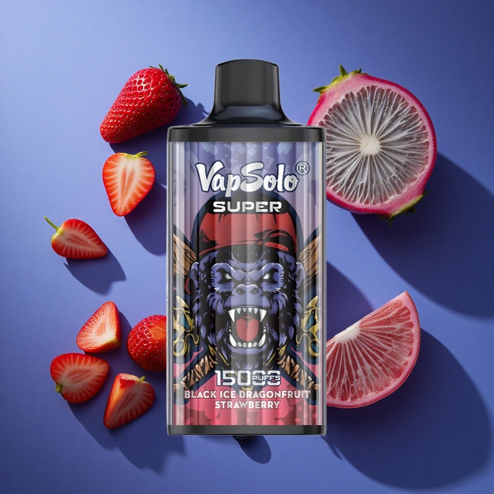 Dragonfruit Fragola Nero Ghiaccio Vapsolo Super 15000 Puffs 40ml E-Liquido Italia vape