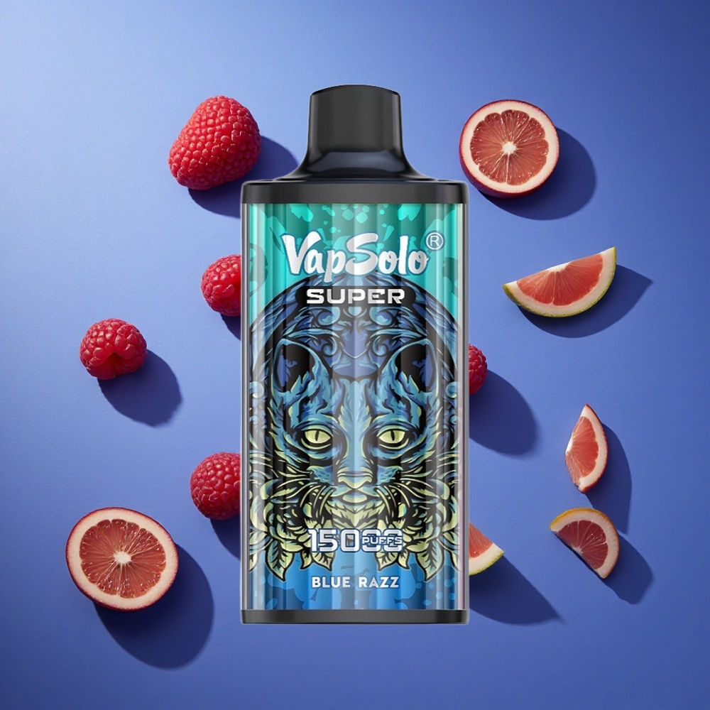 Mirtillo Lampone Vapsolo Super 15000 boccate Sigaretta Elettronica usa e Getta Italia vape