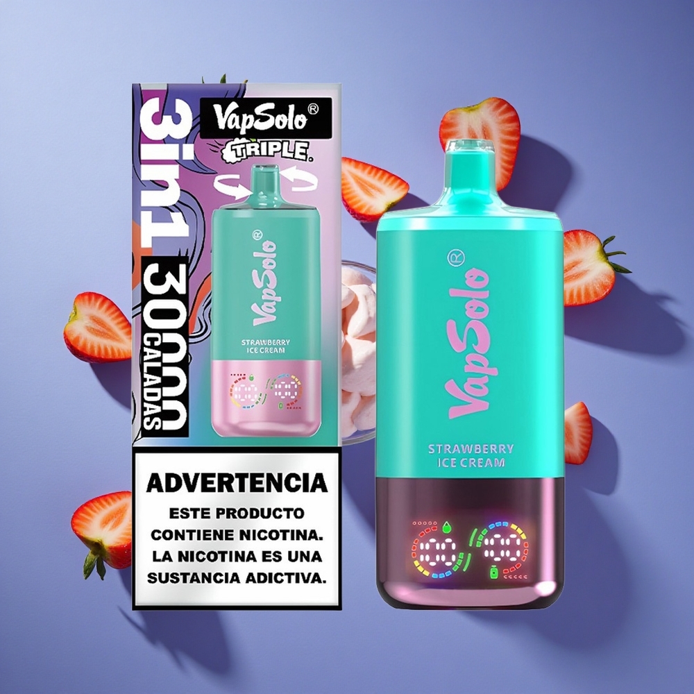 Fragola Crema Gelato VapSolo Triple 30000 Puffs Italia vape
