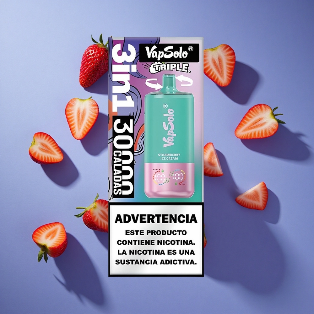 Fragola Crema Gelato VapSolo Triple 30000 Puffs Italia vape