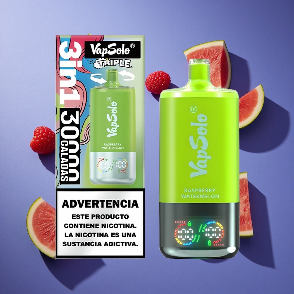 Lampone Anguria VapSolo Triple 30000 Puffs Italia vape