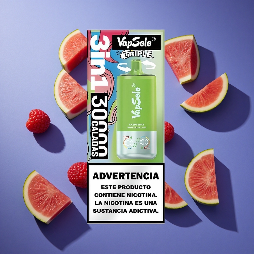 Lampone Anguria VapSolo Triple 30000 Puffs Italia vape