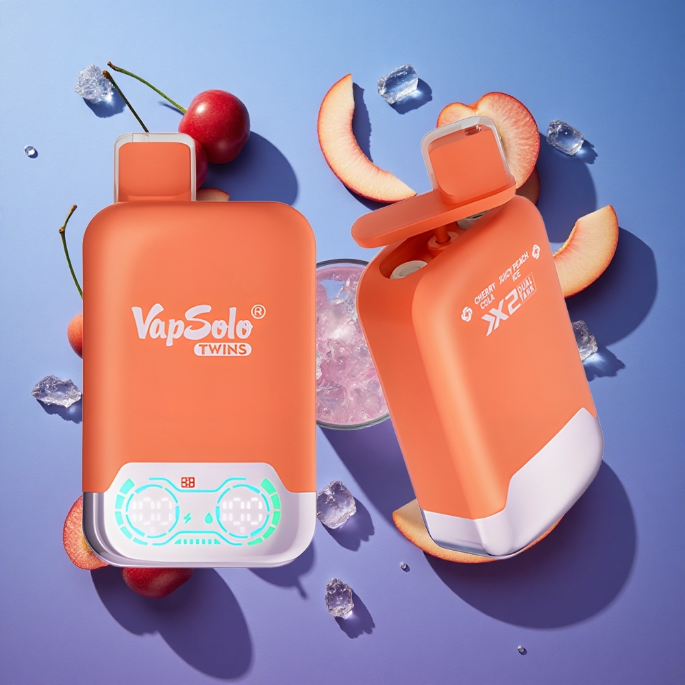 Ciliegia Cola & Pesca Ghiacciata Vapsolo Twins 20000 Puffs Doppio Serbatoio Italia vape