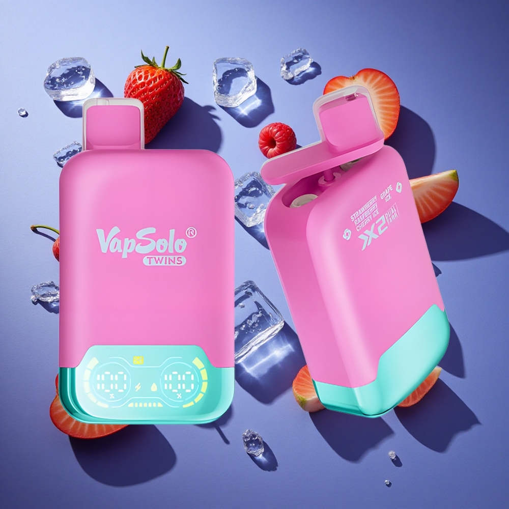 Fragola Lampone Ciliegia Ghiaccio & Uva Ghiaccio Vapsolo Twins 20000 Puffs 40ml Italia vape