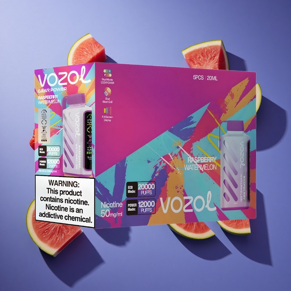 Lampone Anguria VOZOL Gear Power 20000 Puffs Display Schermo Intero Italia vape