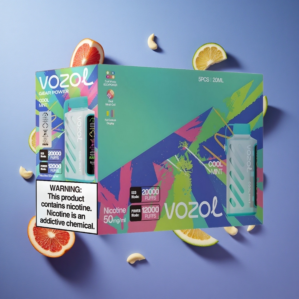 Menta Fresca VOZOL Gear Potenza 20000 Puffs Schermo Intero Italia vape