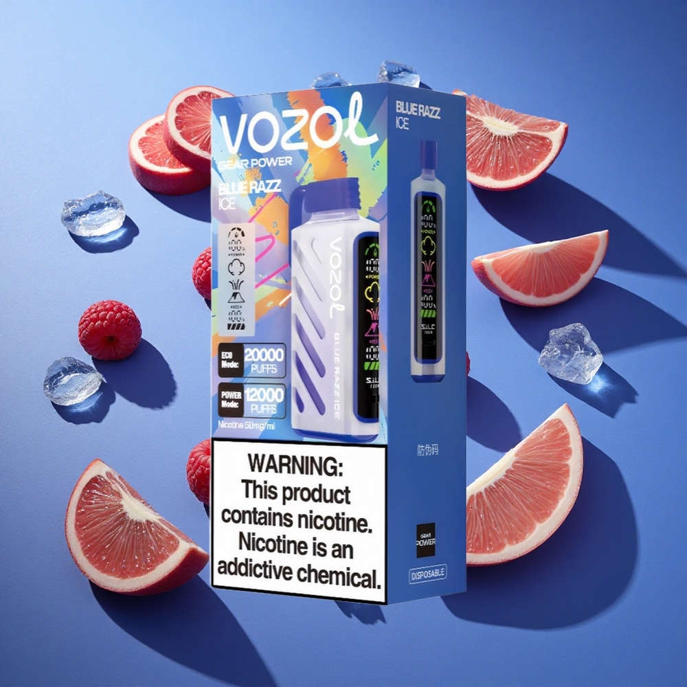 Mirtillo Lampone Ghiaccio VOZOL Gear Power 20000 Puffs Dual Mesh Coil Italia vape