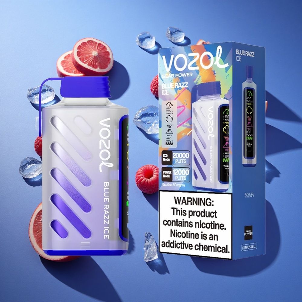 Mirtillo Lampone Ghiaccio VOZOL Gear Power 20000 Puffs Dual Mesh Coil Italia vape